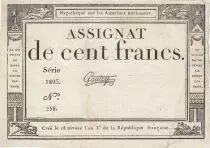 Francia 100 francs - 18 Nivose An III - 1794 - Sign. Gautry - Serial 1893