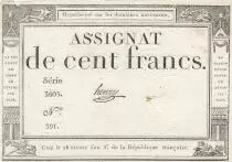 Francia 100 francs - 18 Nivose An III - 1794 - Sign. Henry - Serial 3605