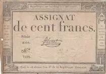Francia 100 francs - 18 Nivose An III - 1794 - Sign. Leval - Serial 4564