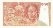 Francia 100 Francs - Balzac 1980 - Proof recto & verso with watermark and sign - Serial A.007 - Echantillon - AU+