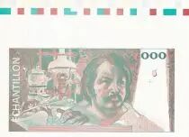 Francia 100 Francs - Balzac 1980 - Proof recto verso with watermark  and colors code - Echantillon - UNC