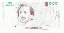 Francia 100 Francs - Balzac 1980 - Proof taille douce with watermark cut - Echantillon - UNC