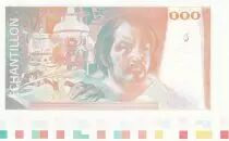 Francia 100 Francs - Balzac 1980 - Proof with watermark et colors code - Serial L.012 -  Echantillon - UNC