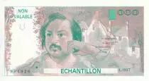 Francia 100 Francs - Balzac 1980 - With sign - Serial A.007 - Echantillon - P.UNC