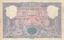 Francia 100 Francs - Blue and pink -  26-01-1906 - Serial K.4413- VF - P.65