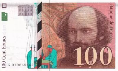 Francia 100 Francs - Cezanne - 1997 - Serial  R.010