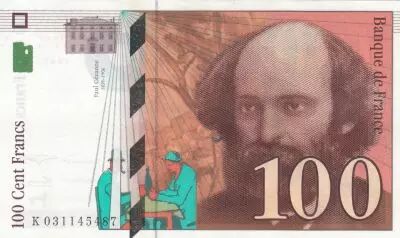 Francia 100 Francs - Cezanne - 1997 - Serial K031