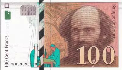 Francia 100 Francs - Cezanne - 1997 - Serial W.009