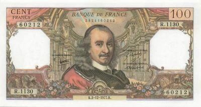 Francia 100 Francs - Corneille - 02-12-1977 - Serial R.1130