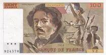 Francia 100 Francs - Delacroix - 1978 - Serial V.2 - Crossed out letters - P.154