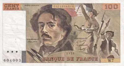 Francia 100 Francs - Delacroix - 1978 - Serial W.7 - P.154