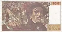 Francia 100 Francs - Delacroix - 1978 - Serial X.2 - Crossed out letters \ CENT FRANCS\  - P.154