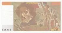 Francia 100 Francs - Delacroix - 1981 - Serial V.49 - Faute