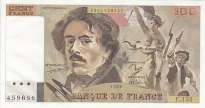 Francia 100 Francs - Delacroix - 1989 - S�rie F.133