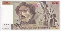 Francia 100 Francs - Delacroix - 1990 - Serial G.168 - P.154