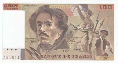 Francia 100 Francs - Delacroix - 1991 - Serial P.287