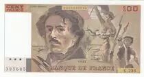 Francia 100 Francs - Delacroix - 1993 - Serial G.233