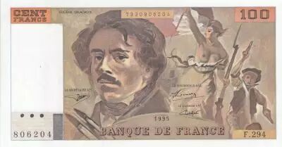Francia 100 Francs - Delacroix - 1995 - Serial F.294