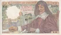Francia 100 Francs - Descartes - 07-01-1943 - Serial N.55 - P.101