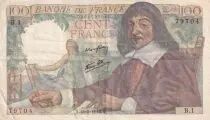 Francia 100 Francs - Descartes - 15-05-1942 - Serial B.1 - P.101