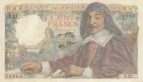 Francia 100 Francs - Descartes - 15-05-1942 - Serial S.21