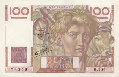 Francia 100 Francs - Farmer -  03-10-1946 - Serial H.106