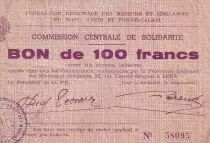 Francia 100 Francs - F�d�ration r�gionales des mineurs du Nord, Anzin et Pas-de-Calais - F+ - 1939-1945