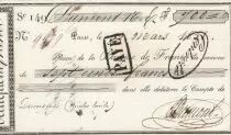 Francia 100 francs - French bank receipt - Serial 149 - 1858