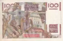 Francia 100 Francs - Jeune Paysan - Reversed watermark - 04-03-1954 - Serial X.588 - P.128