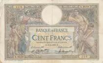 Francia 100 Francs - Luc Olivier Merson - 02-08-1923 - Serial K.9558