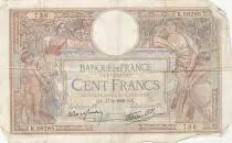 Francia 100 Francs - Luc Olivier Merson - 17-03-1938 - Serial K.58285
