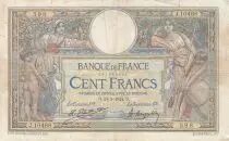 Francia 100 Francs - Luc Olivier Merson - 24-03-1924 - Serial  J.10468
