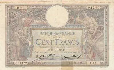 Francia 100 Francs - Luc Olivier Merson - 29-11-1926 - Serial O.16157
