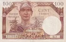 Francia 100 Francs - Mercury - 1947 - Serial O.1 - M.9