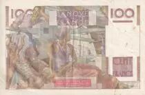 Francia 100 Francs - Young farme - 06-08-1953 - Serial Q.554 - P.128