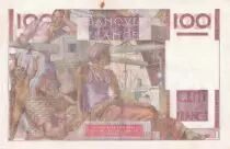 Francia 100 Francs - Young farmer - 01-04-1954 - Serial Q.599 - P.128