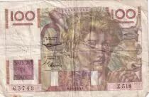 Francia 100 Francs - Young farmer - 02-01-1953 - Serial Z.518 - F.28.35
