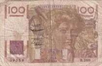 Francia 100 Francs - Young farmer - 07-01-1954 - Serial R.580