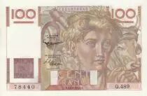 Francia 100 Francs - Young Farmer - 07-02-1952 - Serial J.424