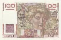 Francia 100 Francs - Young farmer - Inverted Watermak - 06-08-1953 - Serial B.552