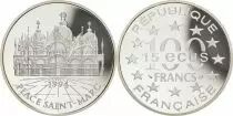 Francia 100 Francs 15 Ecus -Place Saint-Marc - 1994 - Silver