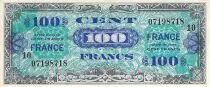 Francia 100 Francs Allied Military Currency - 1945 Serial 10 - XF
