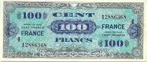 Francia 100 Francs Allied Military Currency - 1945 Serial 4 - XF