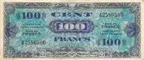 Francia 100 Francs Allied Military Currency (Flag) - 1944 - No Serial - VF+