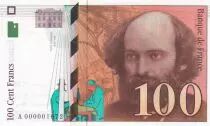 Francia 100 Francs Cezanne - 1997 A000001672 small serial number
