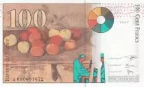 Francia 100 Francs Cezanne - 1997 A000001672 small serial number