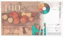 Francia 100 Francs Cezanne - 1997 A000001782 small serial number