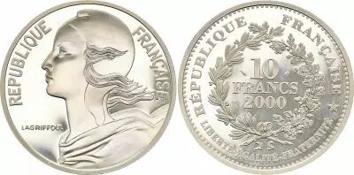 Francia 100 Francs Clovis - 1996 Argento