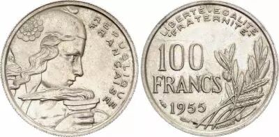 Francia 100 Francs Cochet - 1955 B Large Beaumont le Roger