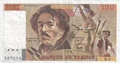 Francia 100 Francs Delacroix - 1978 - Serial B.4 - Fay.69.1c